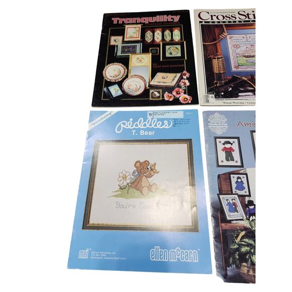 Cross Stitch Books Lot of 8 Various Arts & Crafts Patterns & Designs Needlework - Picture 2 of 6